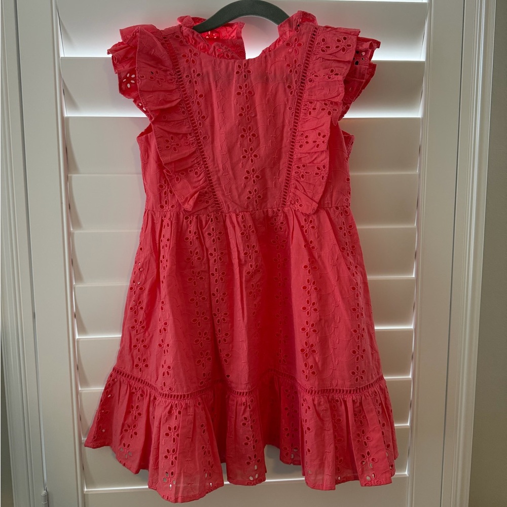 Janie and Jack Pink Eyelet Spring or Easter Dress